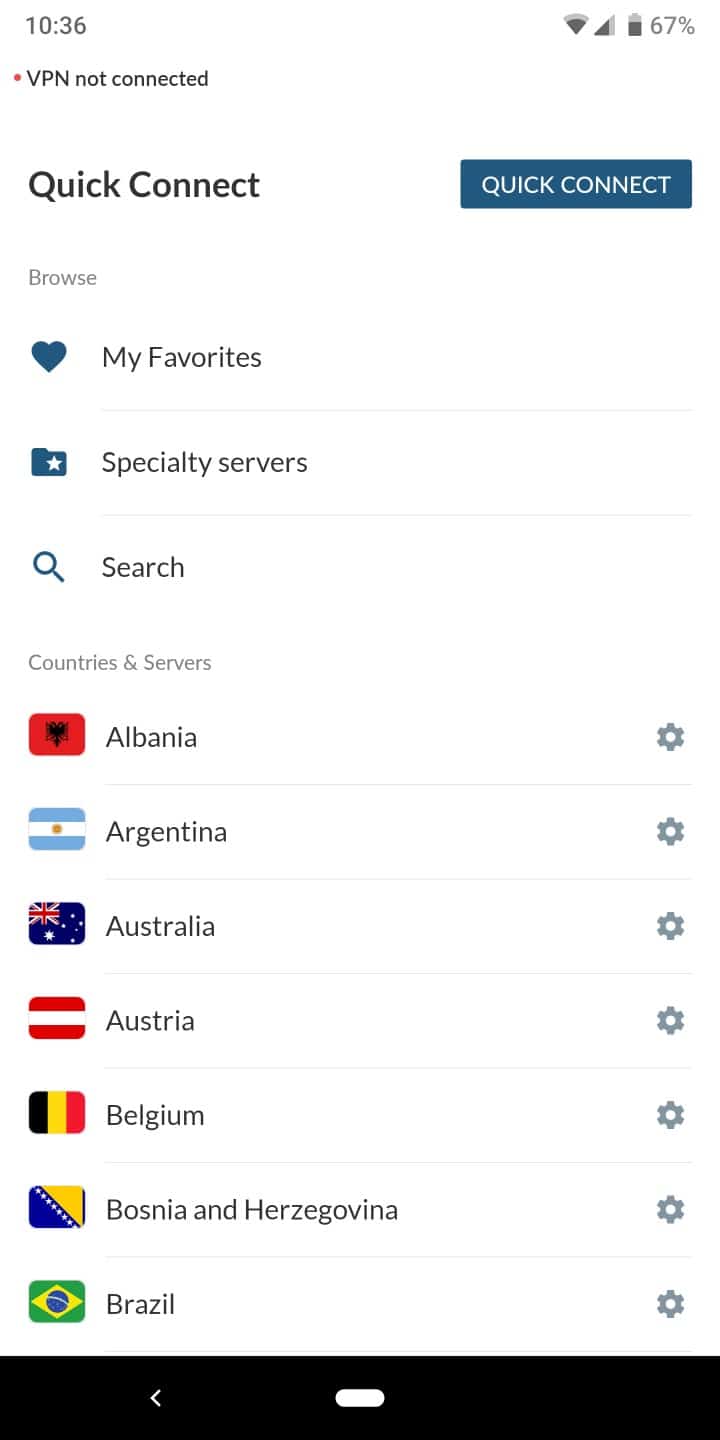 Nord VPN android apps